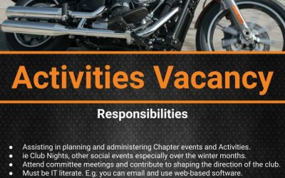 Position Vacant Activities Officer